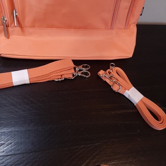 3/$20 Ganz Beyond A Bag Urban E Reader Tote Bag Cantaloupe Orange Bonus Wristlet - Picture 8 of 16